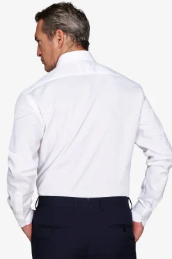 Regular fit white piquet shirt