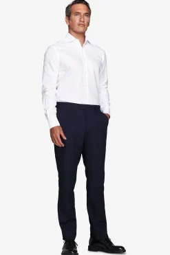Regular fit white piquet shirt