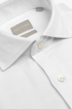 Regular-fit white textured ‘la Picoco’ shirt