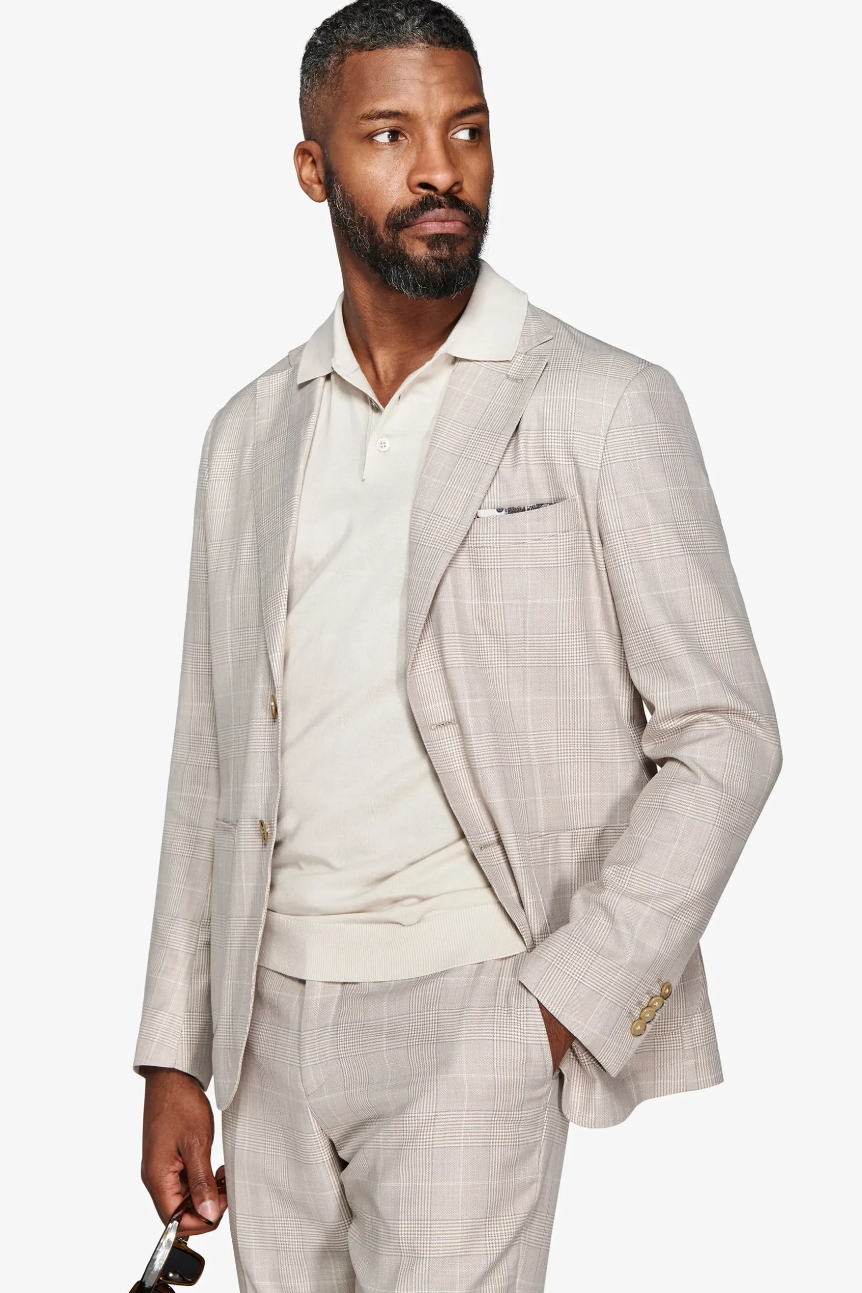 Royal blue Herringbone suit blazer