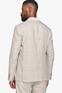 Royal blue Herringbone suit blazer