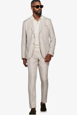 Royal blue Herringbone suit blazer