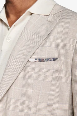 Royal blue Herringbone suit blazer