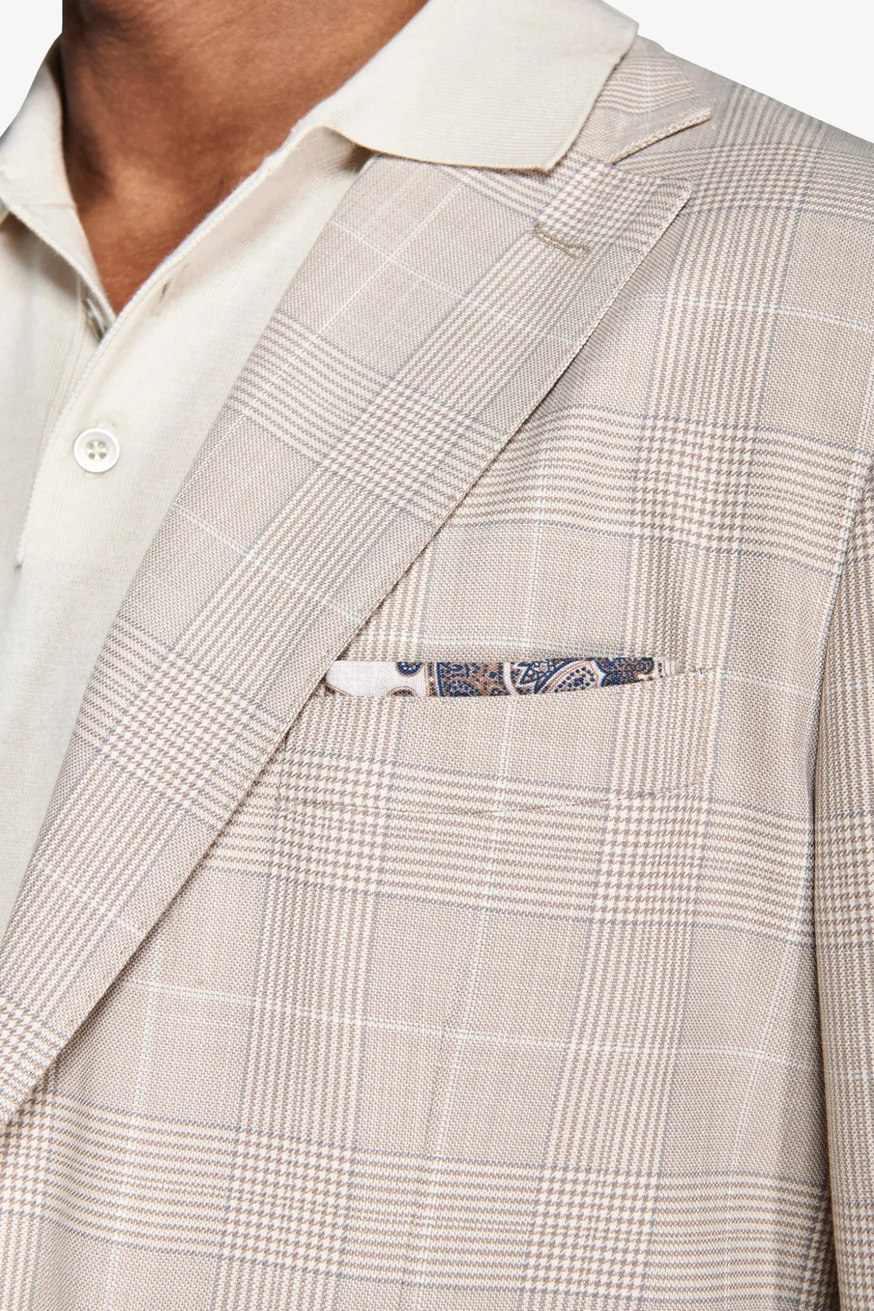 Royal blue Herringbone suit blazer