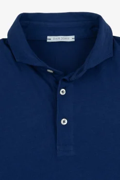 Royal blue jersey polo shirt