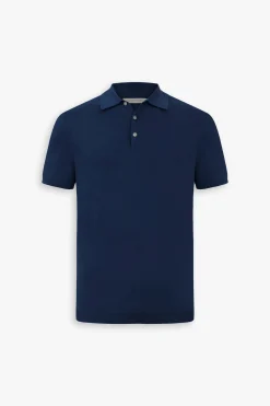 Royal blue knit polo