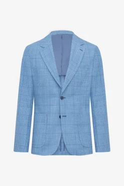 Royal blue overcheck blazer