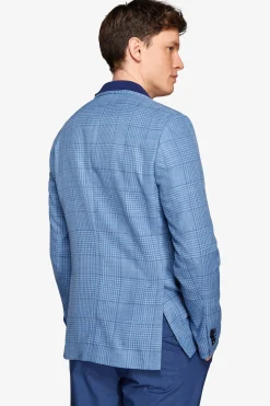 Royal blue overcheck blazer