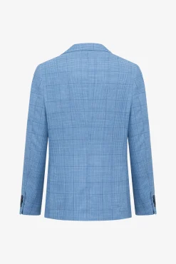 Royal blue overcheck blazer