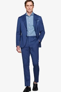 Royal blue pinstripe blazer