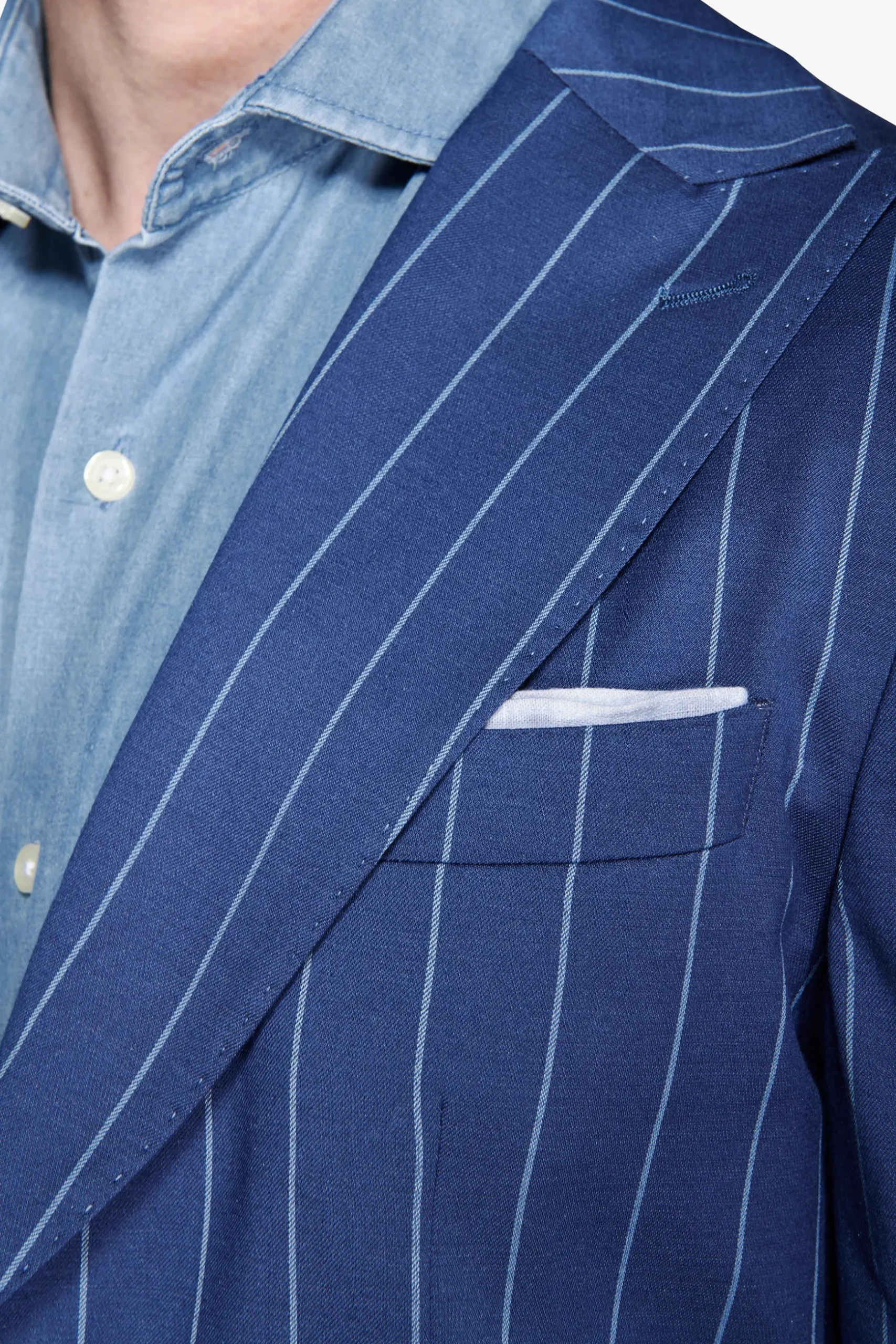 Royal blue pinstripe blazer