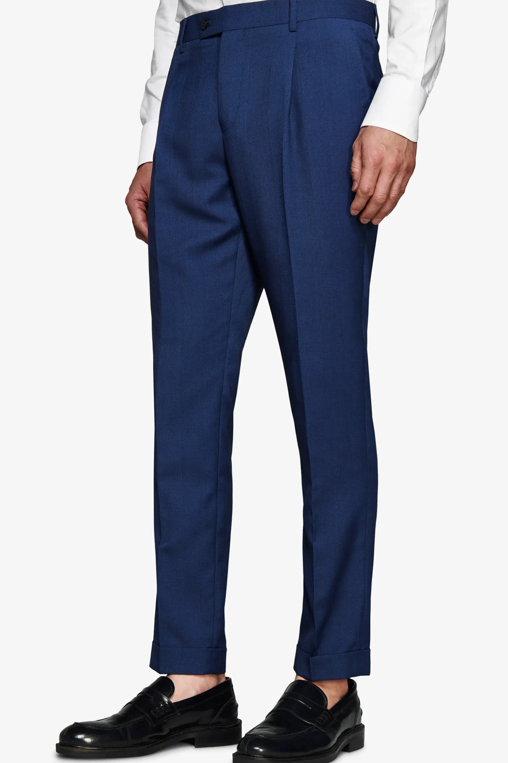 Royal blue Prince of Wales trousers
