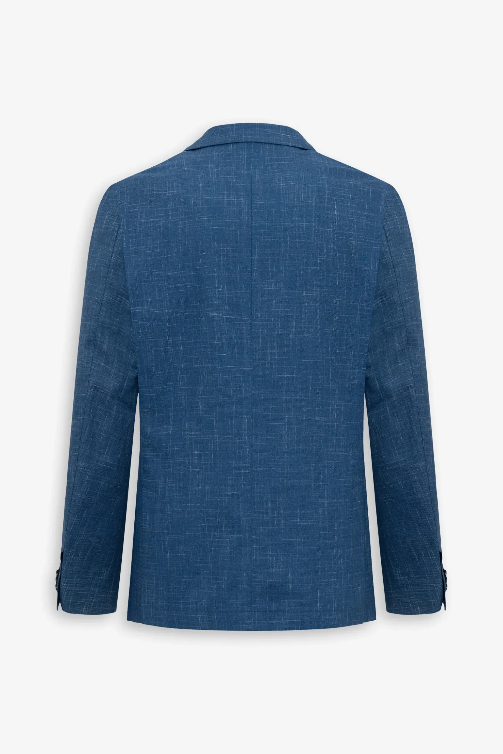 Royal blue slub canvas blazer