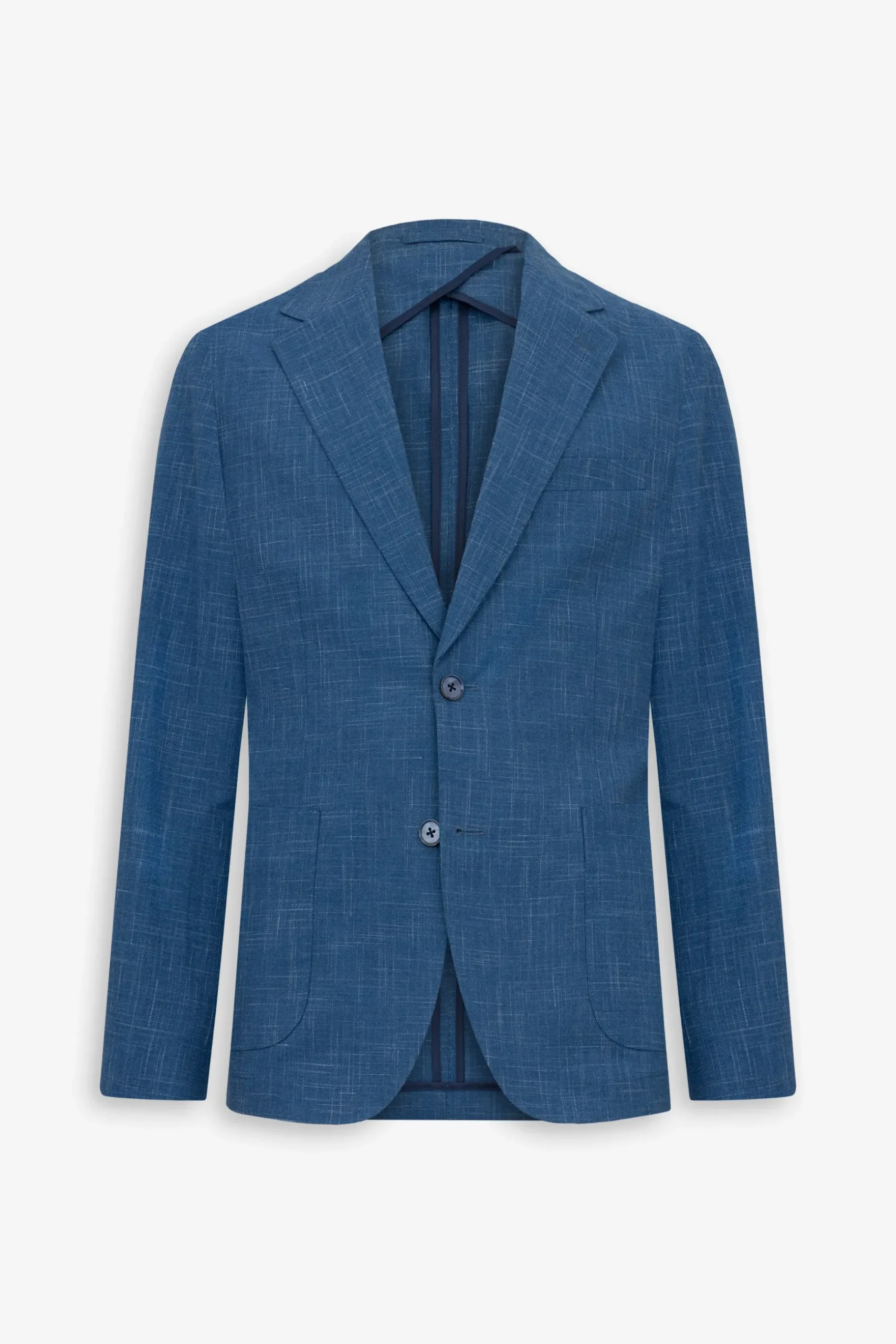 Royal blue slub canvas blazer
