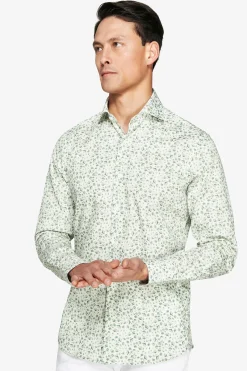 Sage floral pattern shirt