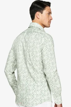Sage floral pattern shirt