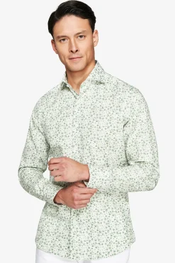 Sage floral pattern shirt