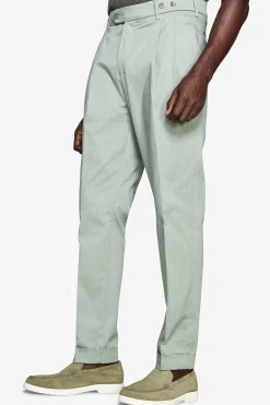 Sage Herringbone trousers