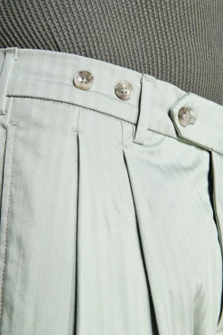Sage Herringbone trousers