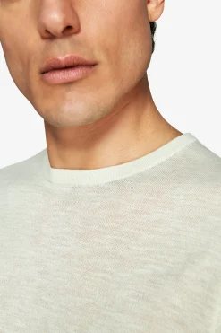 Sage linen blend crewneck knit