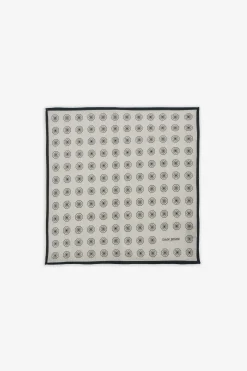 Sage macro circles pocket square