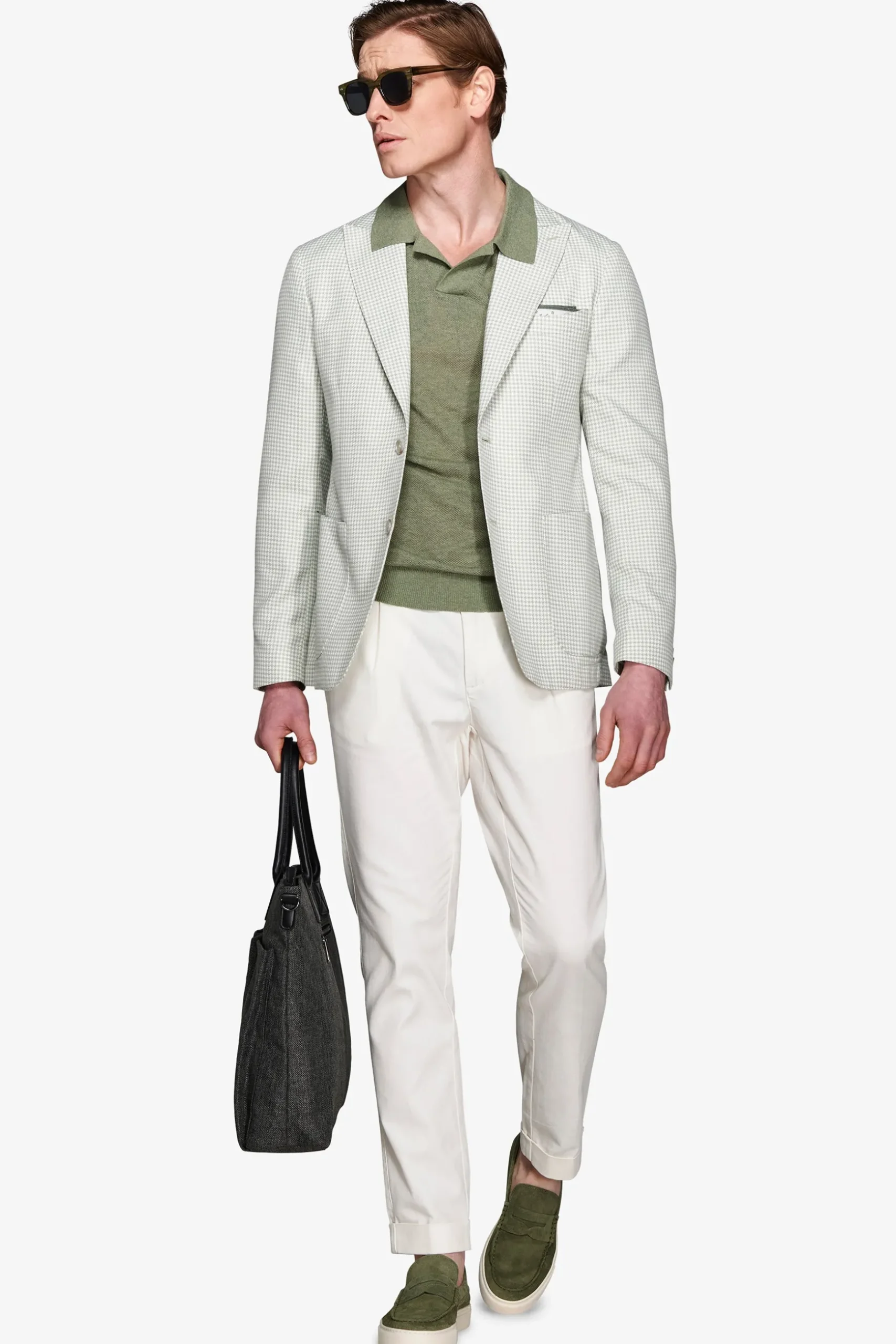 Sage Pied de Poule blazer