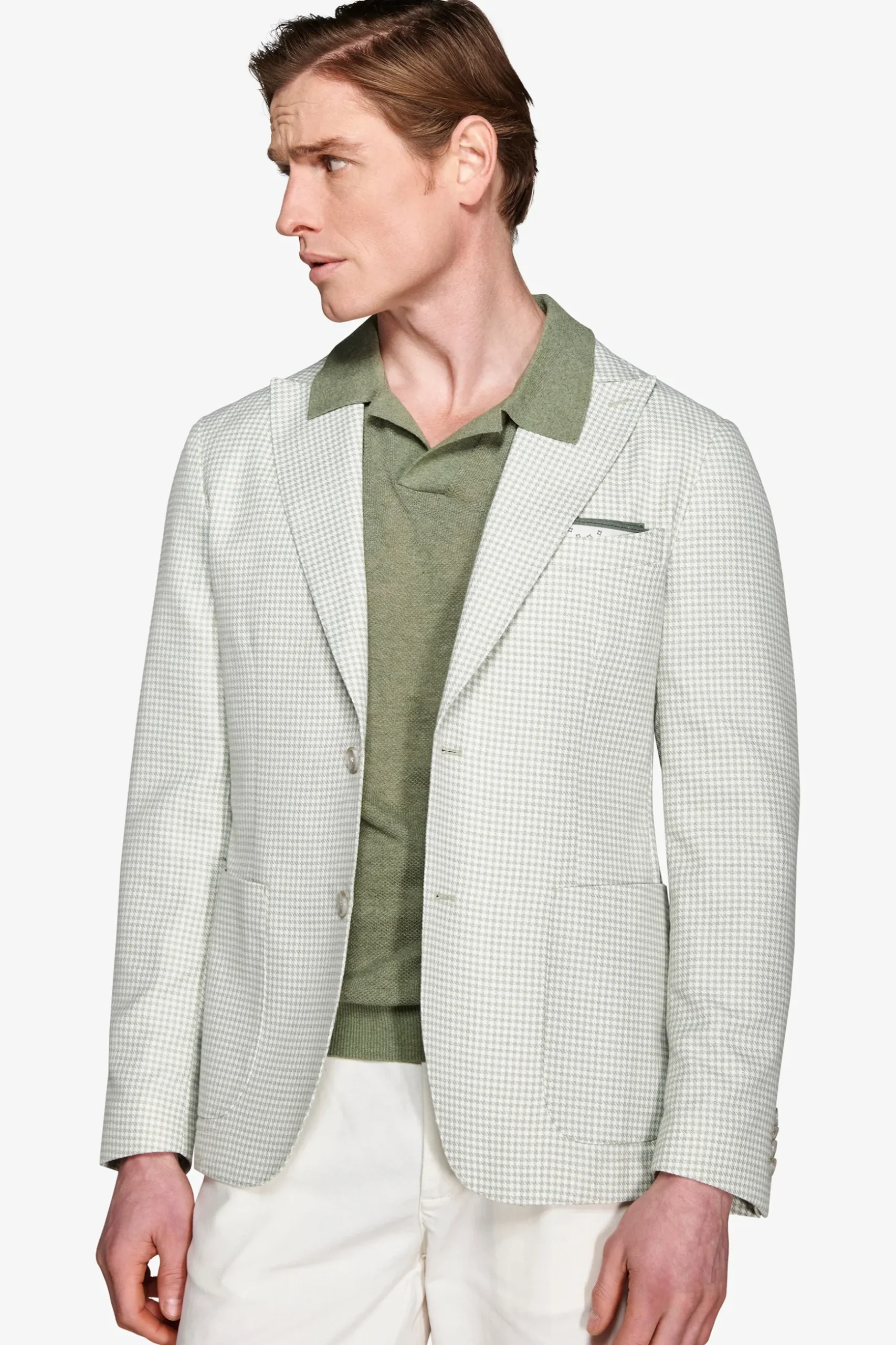Sage Pied de Poule blazer