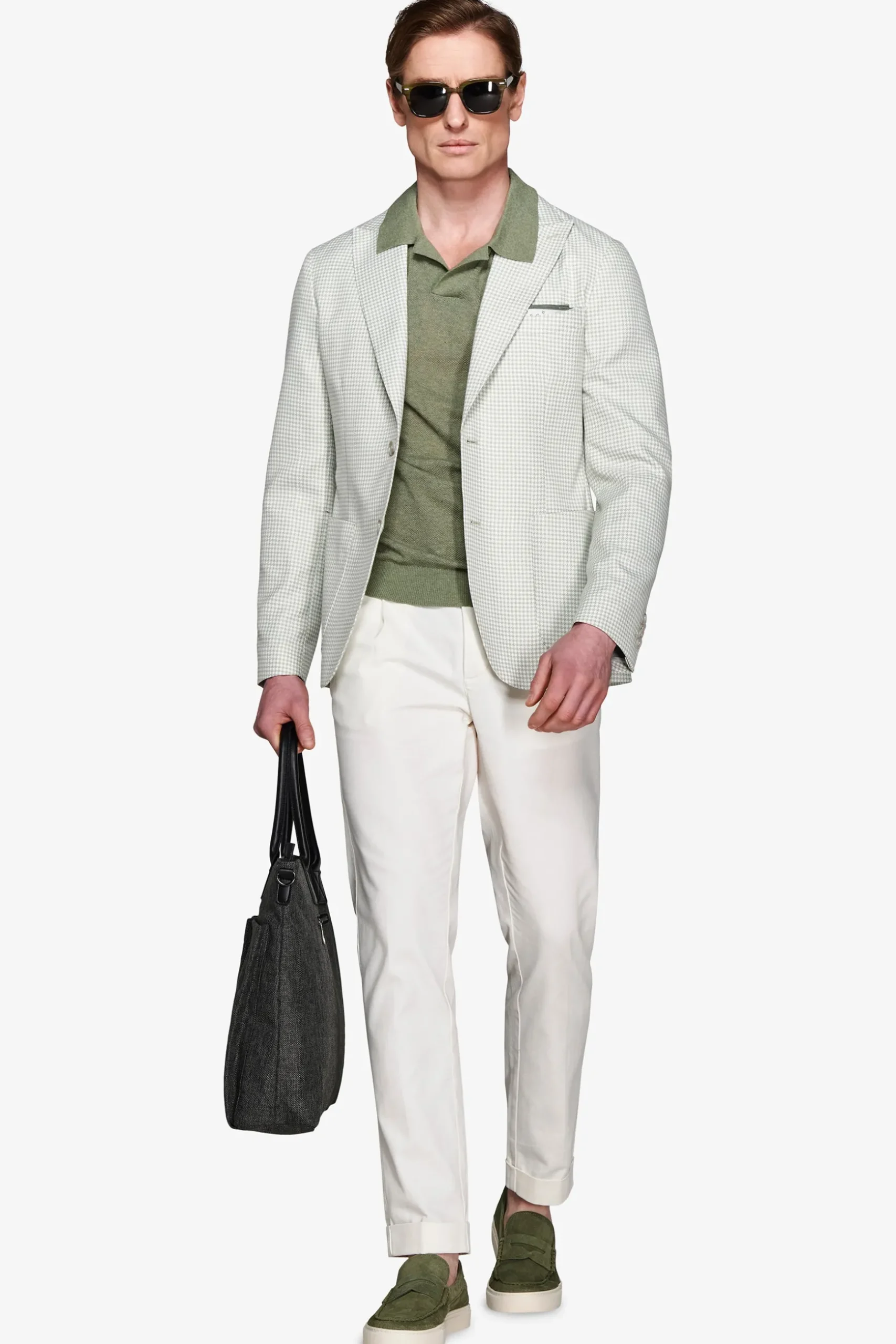 Sage Pied de Poule blazer