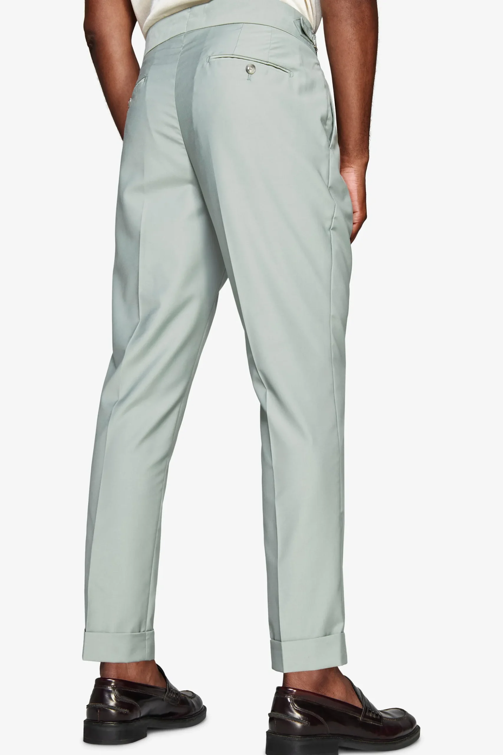 Sage twill trousers