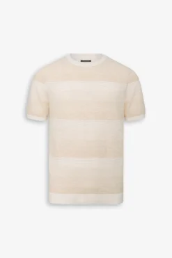 Sand degradé stripes t-shirt