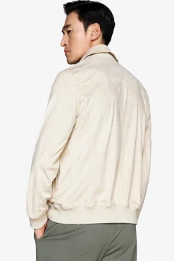 Sand ecosuede trucker jacket
