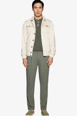 Sand ecosuede trucker jacket