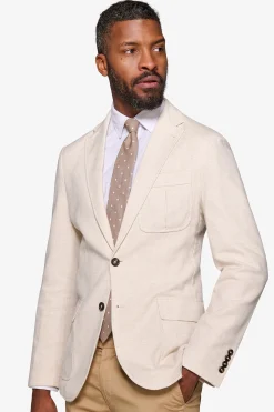 Sand Herringbone blazer