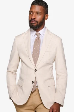 Sand Herringbone blazer