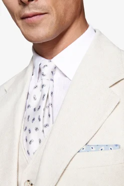 Sand linen blend Herringbone blazer