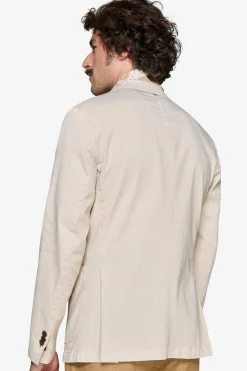 Sand stretch textured blazer