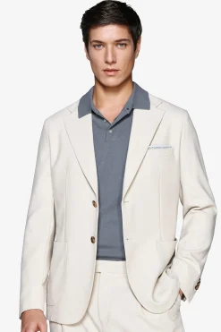Sand textured weave blazer