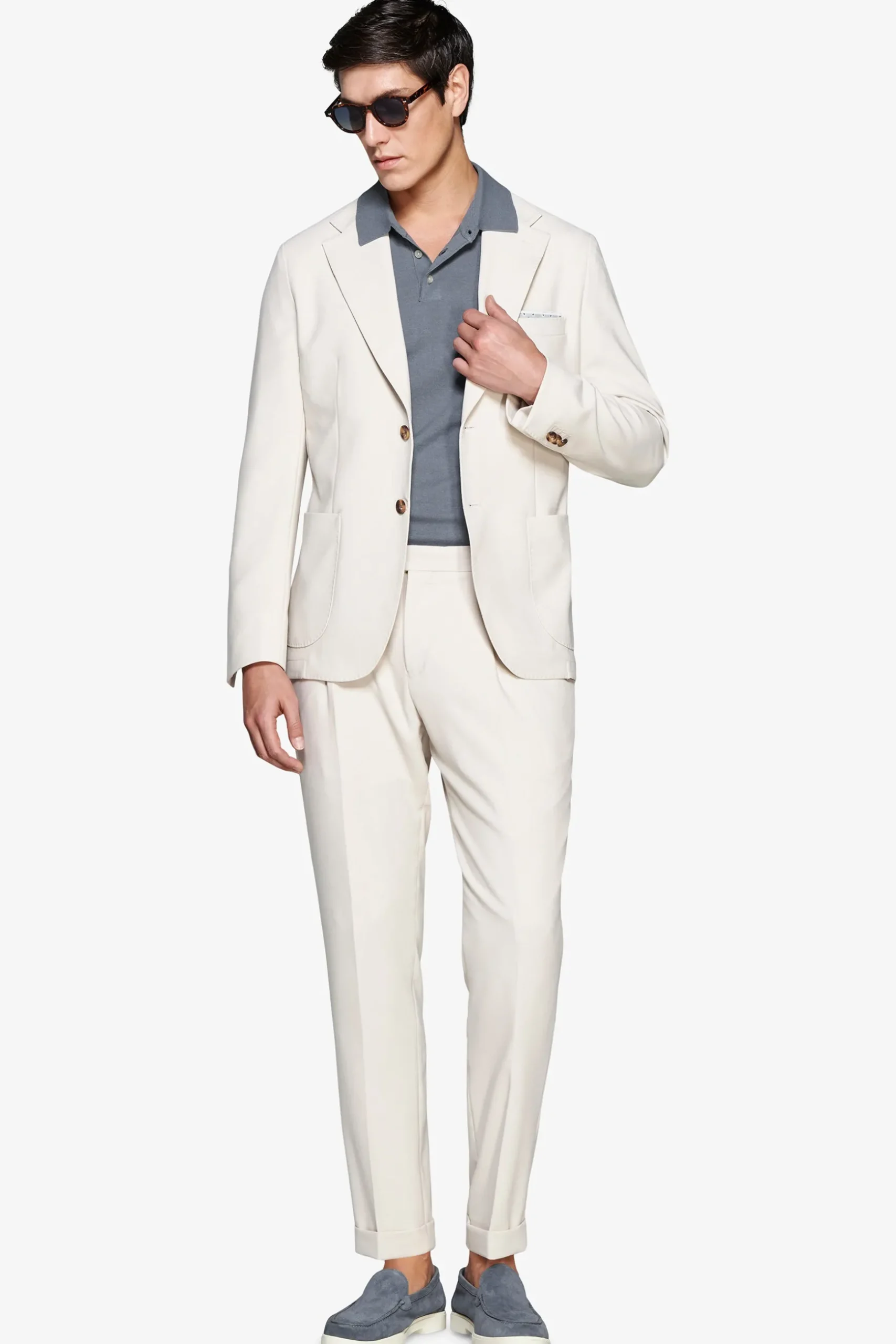 Sand textured weave blazer