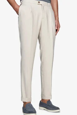 Sand textured weave trousers