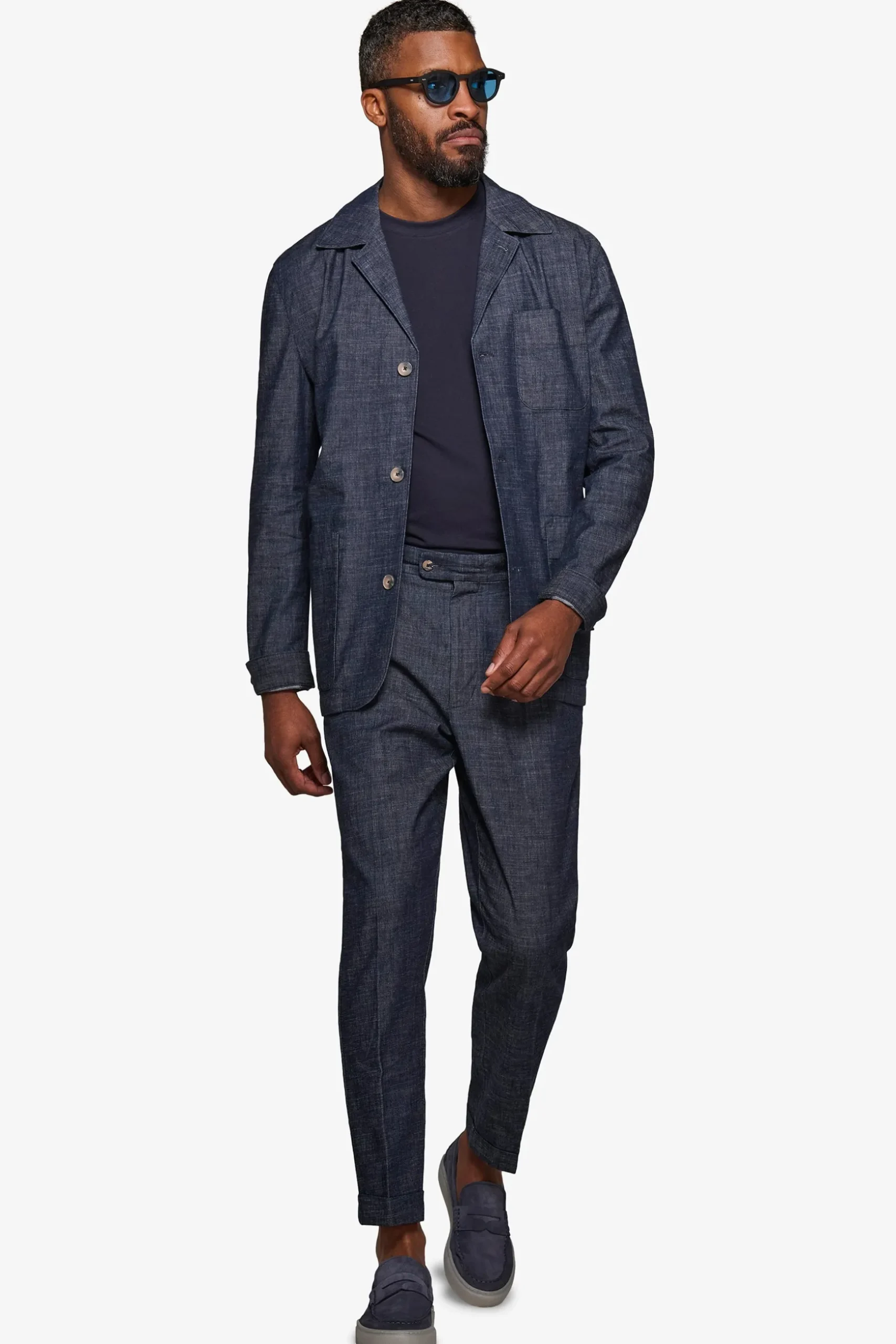 "Shibuya" denim suit overshirt