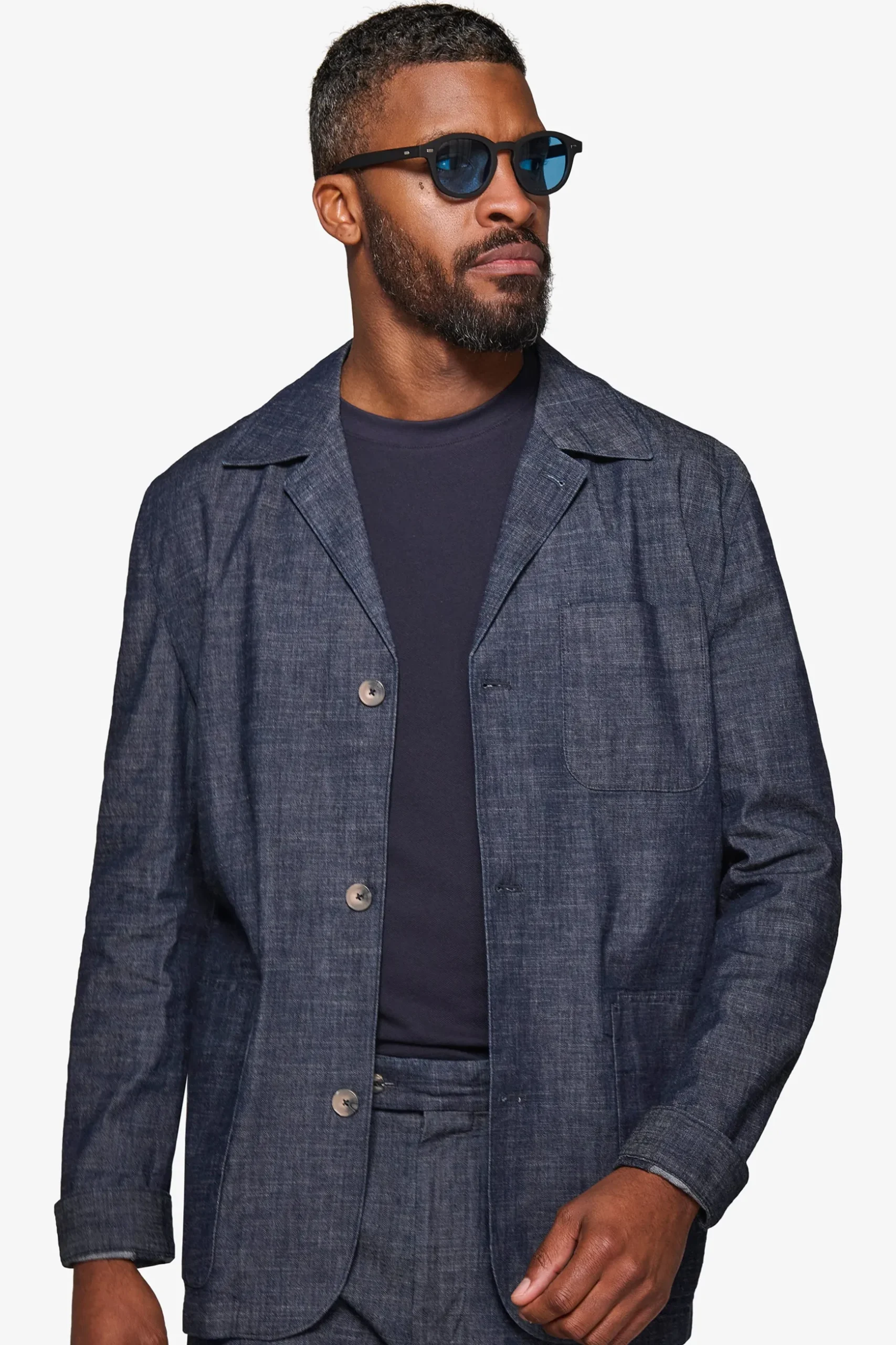 "Shibuya" denim suit overshirt