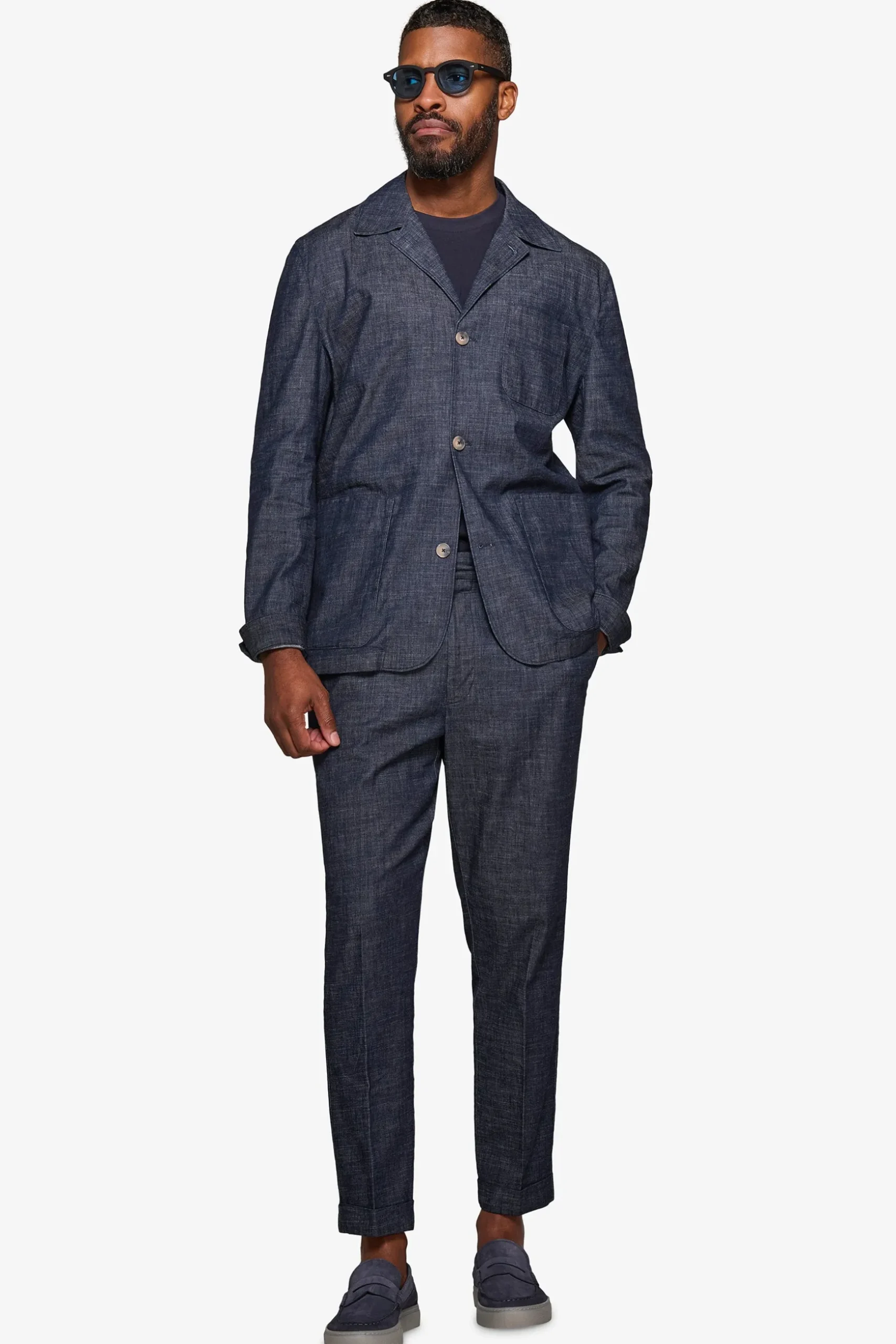 "Shibuya" denim suit overshirt