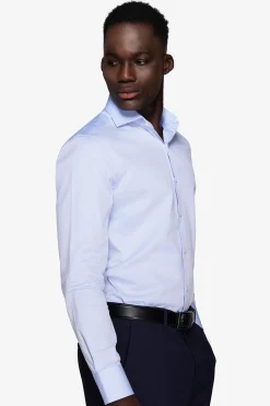 Sky piquet slim shirt