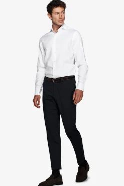 Slim-fit white textured ‘la Picoco’ shirt
