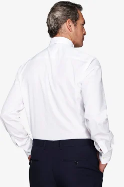 Slim-fit wing collar tuxedo shirt