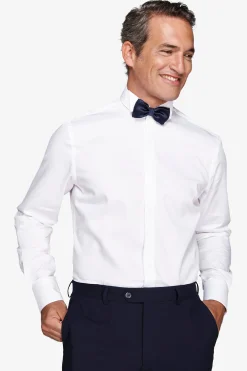 Slim-fit wing collar tuxedo shirt