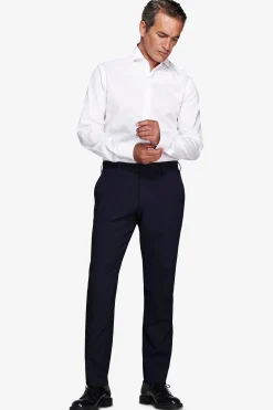 Slim-fit wing collar tuxedo shirt