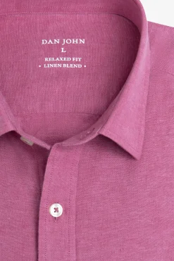 Strawberry linen blend shirt