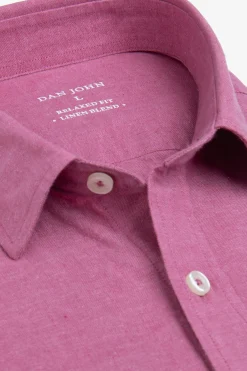 Strawberry linen blend shirt