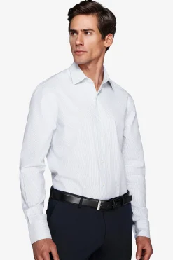 Structured thin striped shirt